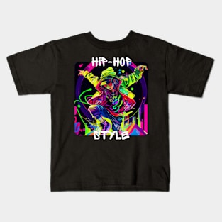 Woman Dancing In Graffiti Look Hip-hop Style Kids T-Shirt